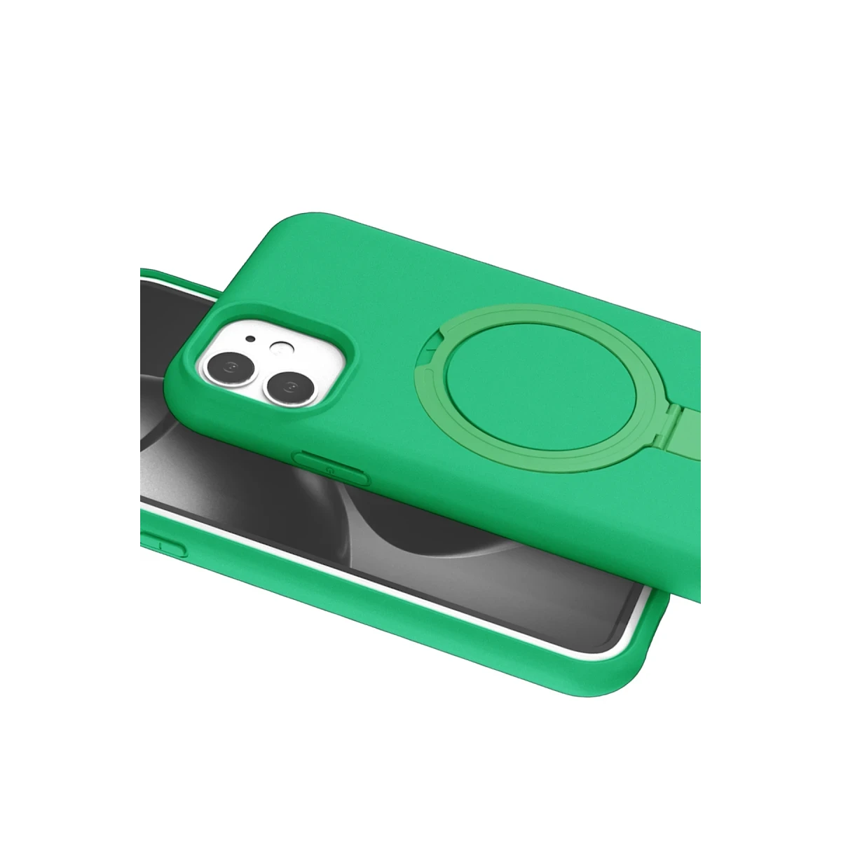 Apple iPhone 11 Regal Magsafe Standlı Kapak - Yeşil