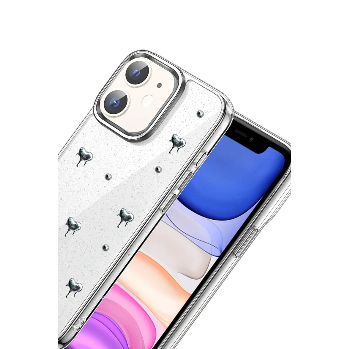 Apple iPhone 12 Fiyonk Desenli Kapak - Desen 1