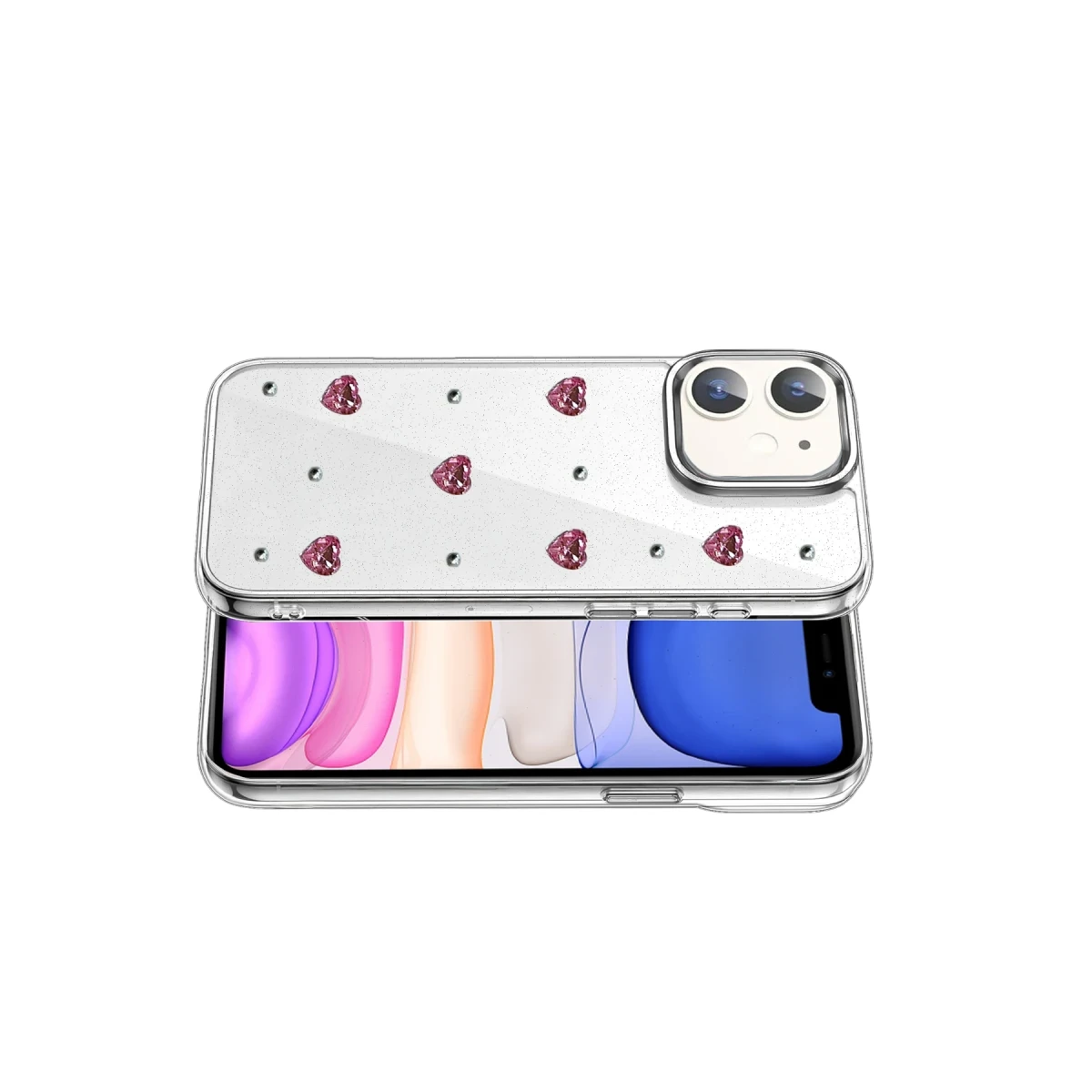 Apple iPhone 12 Fiyonk Desenli Kapak - Desen 3