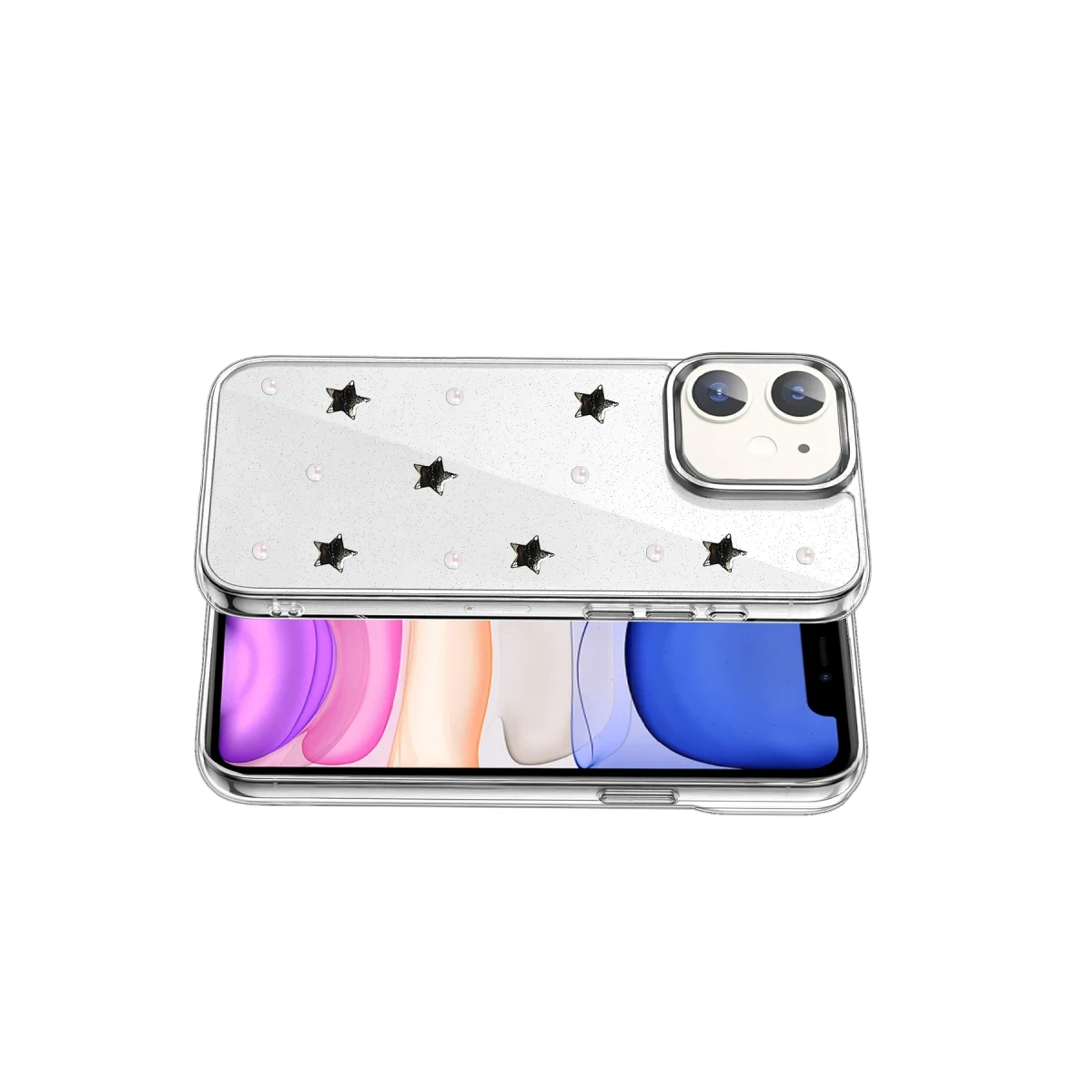 Apple iPhone 12 Fiyonk Desenli Kapak - Desen 7