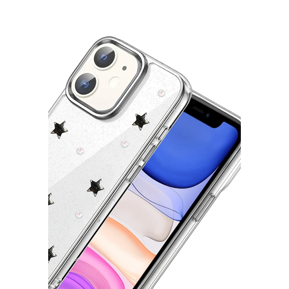 Apple iPhone 12 Fiyonk Desenli Kapak - Desen 7
