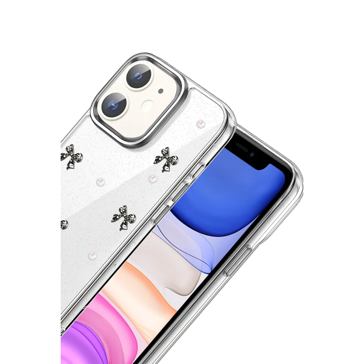 Apple iPhone 12 Fiyonk Desenli Kapak - Desen 8