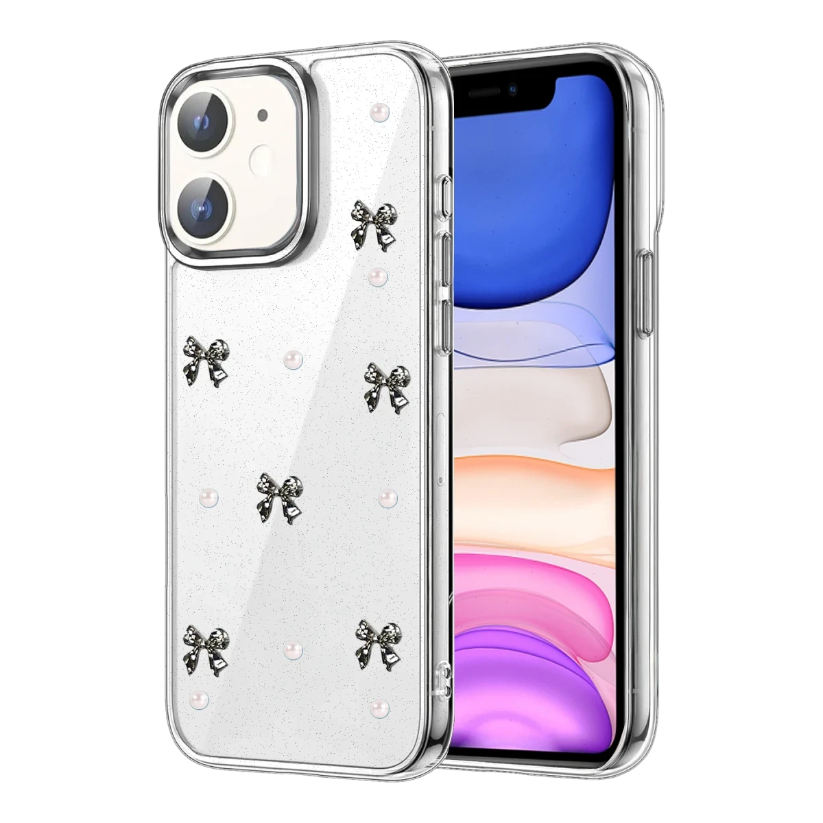 Apple iPhone 12 Fiyonk Desenli Kapak - Desen 8