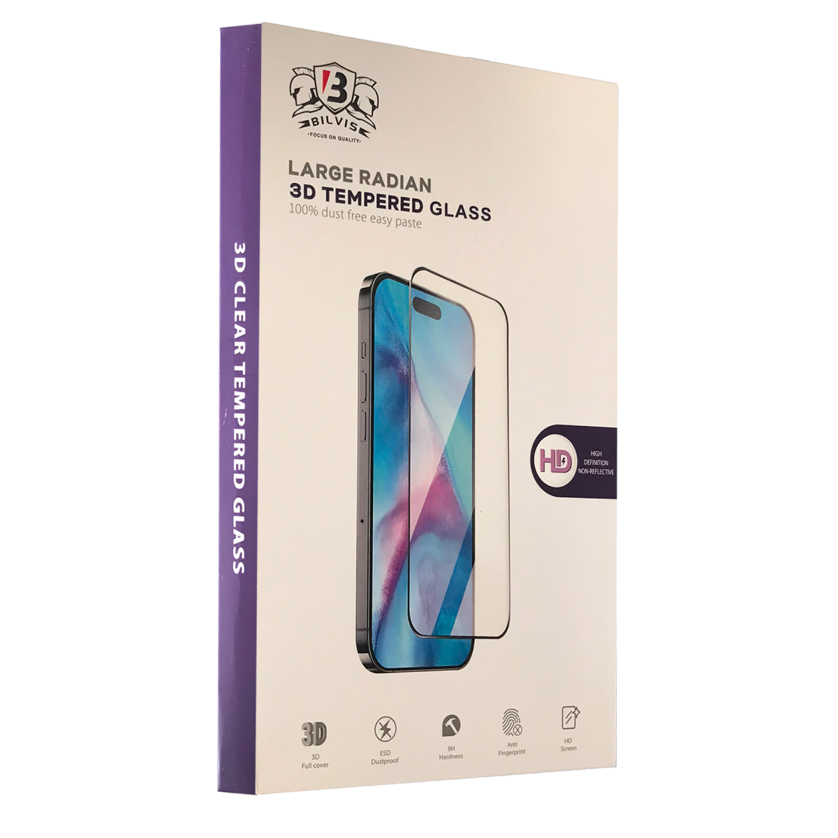 Apple iPhone 14 Pro Max Bilvis 3D Radian Cam Ekran Koruyucu