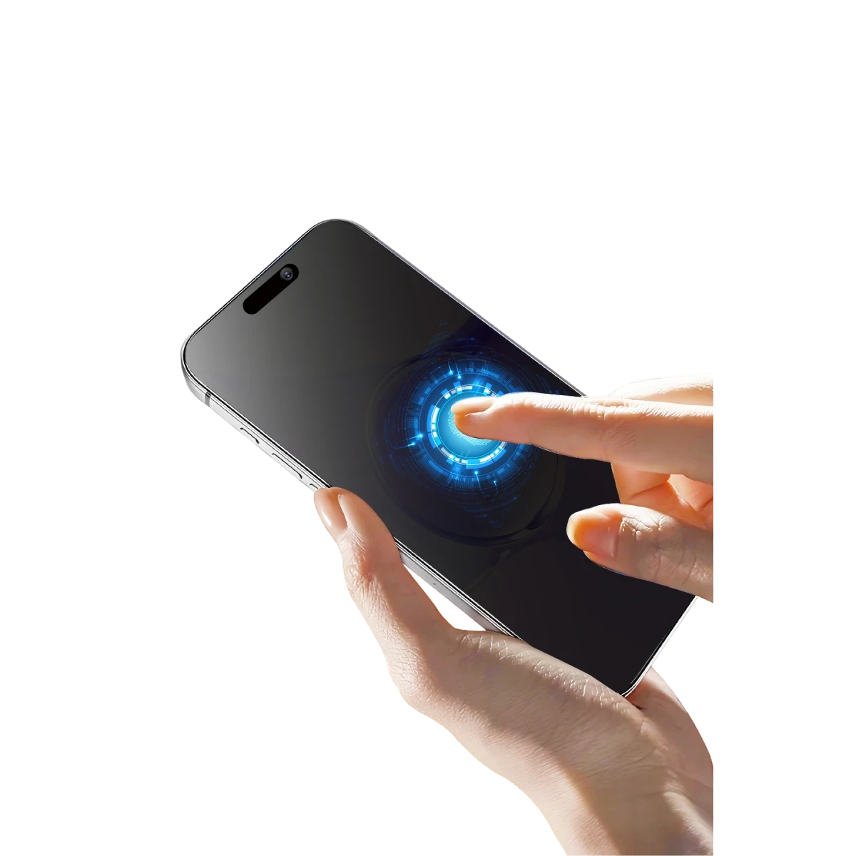 Apple iPhone 14 Pro Max Bilvis 5in1 5D Magic Hayalet Cam Ekran Koruyucu - Siyah