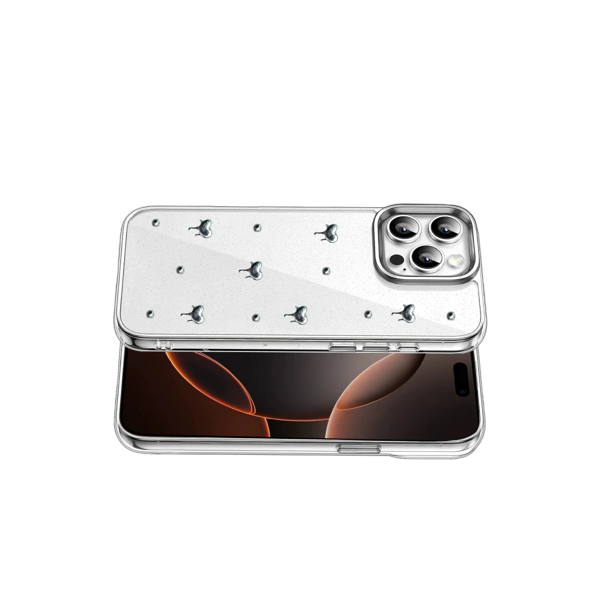 Apple iPhone 14 Pro Max Fiyonk Desenli Kapak - Desen 1