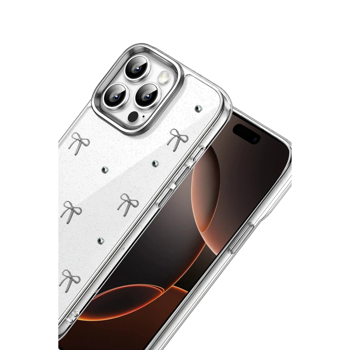 Apple iPhone 14 Pro Max Fiyonk Desenli Kapak - Desen 5