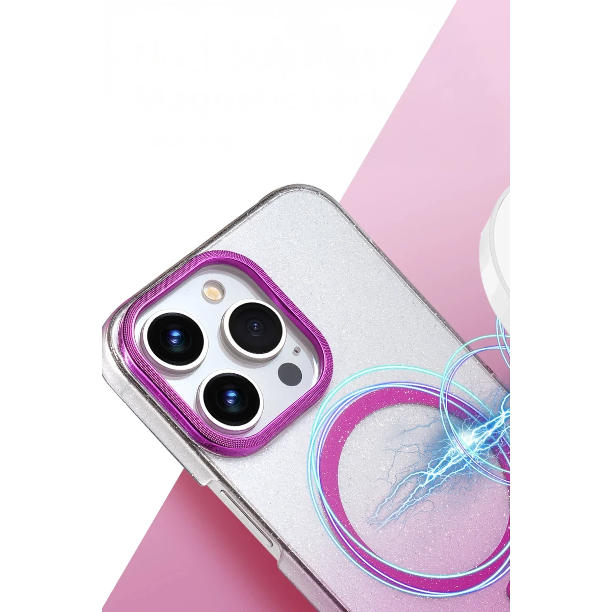 Apple iPhone 14 Pro Max Glossy Magsafe Kapak - Mor