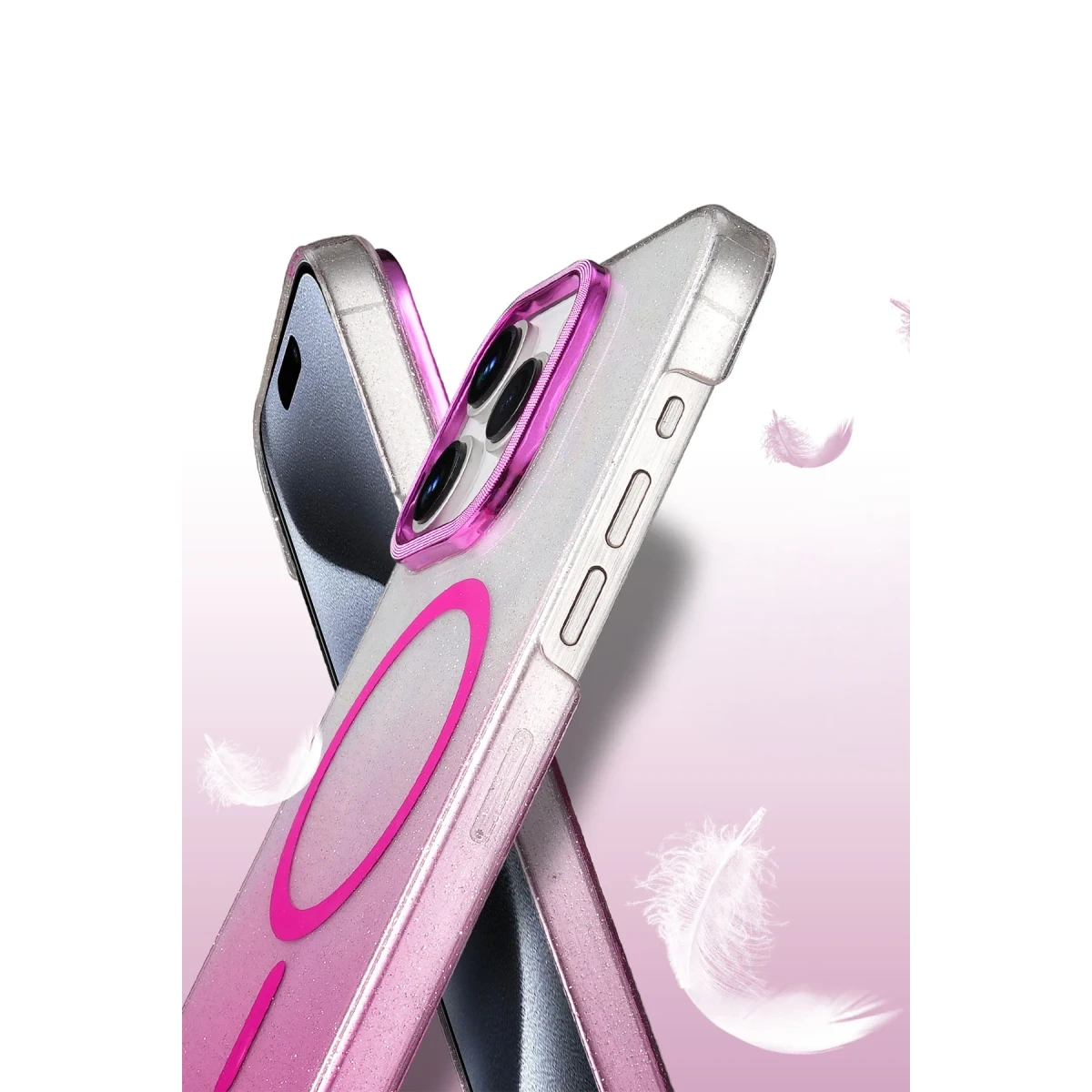 Apple iPhone 14 Pro Max Glossy Magsafe Kapak - Pembe