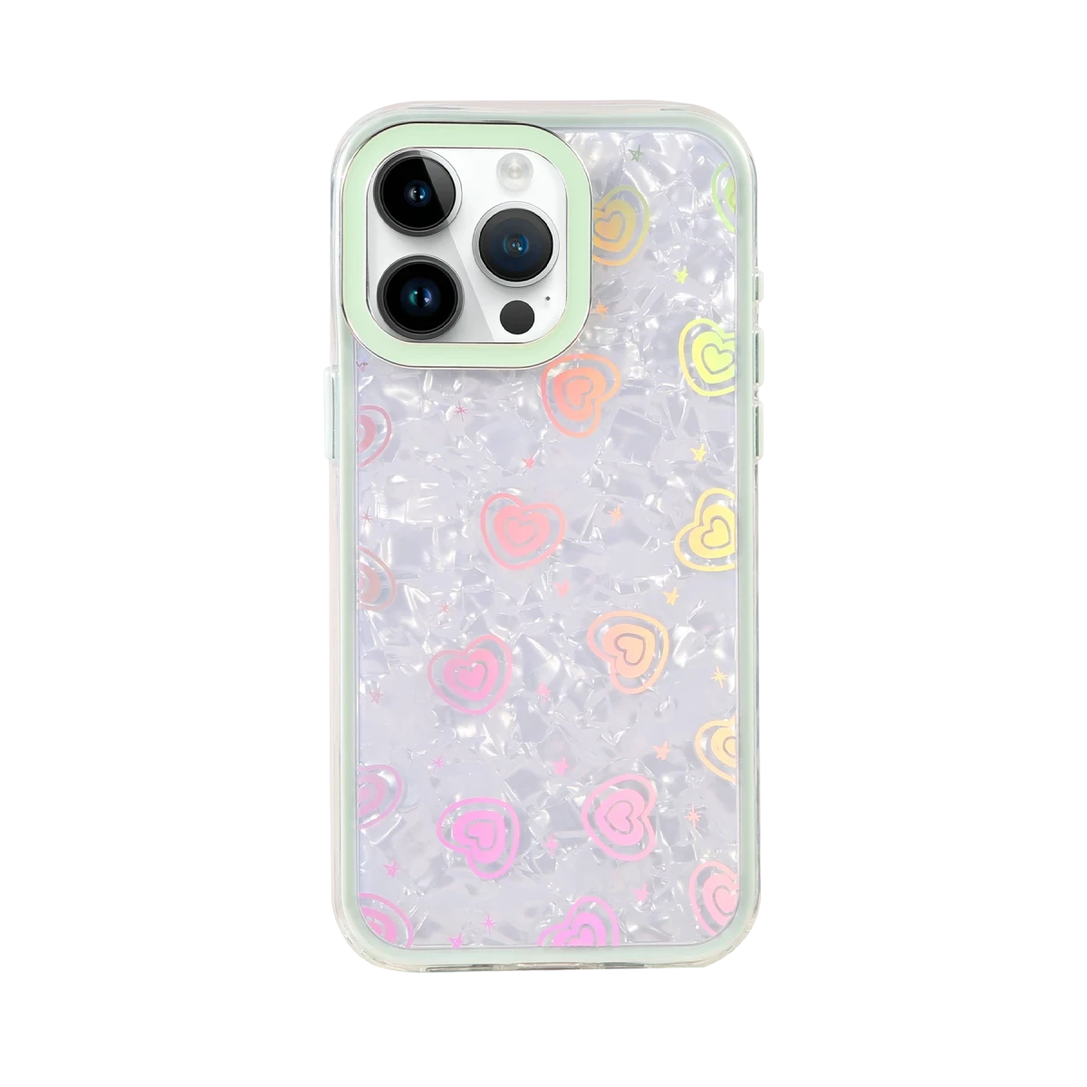 Apple iPhone 14 Pro Max Lumi Desenli Kapak - Yeşil