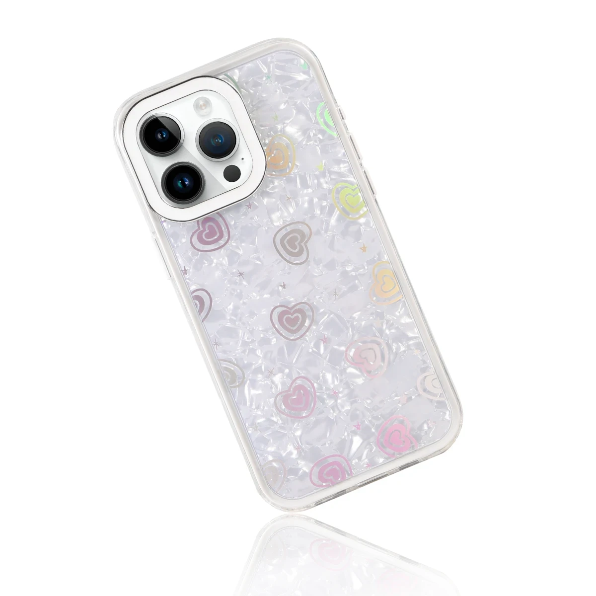 Apple iPhone 14 Pro Max Lumi Desenli Kapak - Beyaz