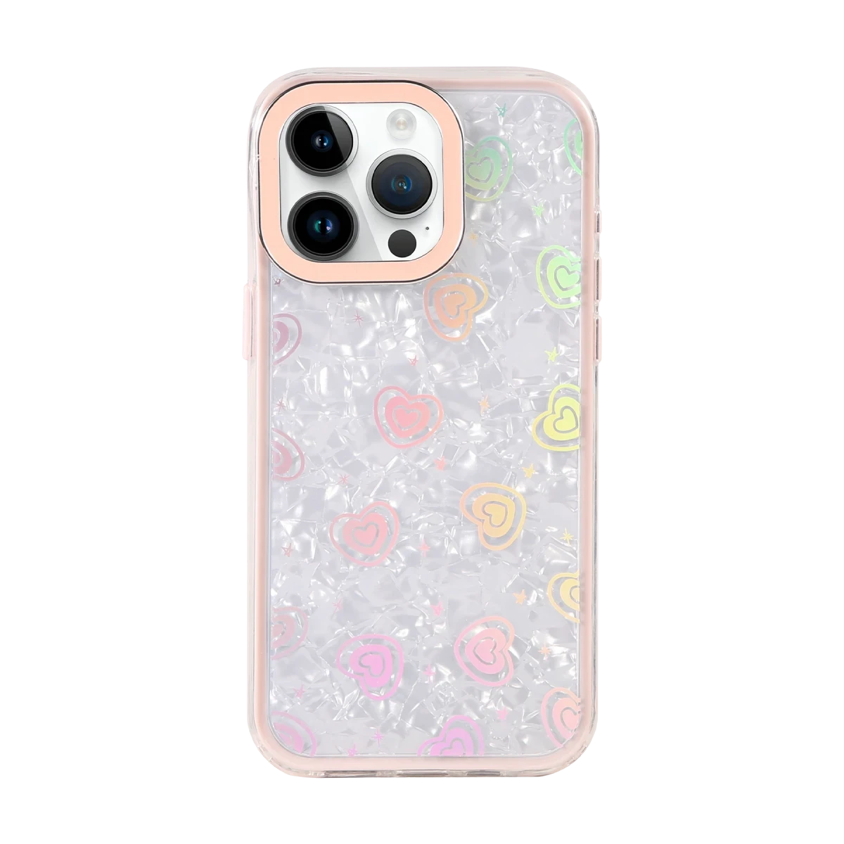 Apple iPhone 14 Pro Max Lumi Desenli Kapak - Pembe