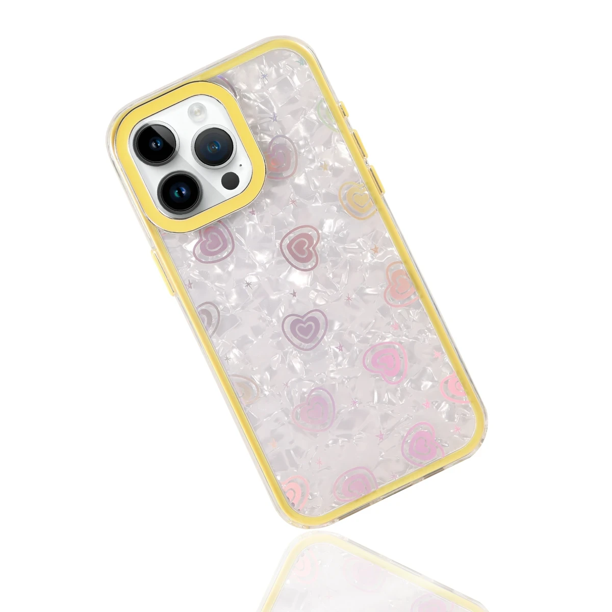 Apple iPhone 14 Pro Max Lumi Desenli Kapak - Sarı