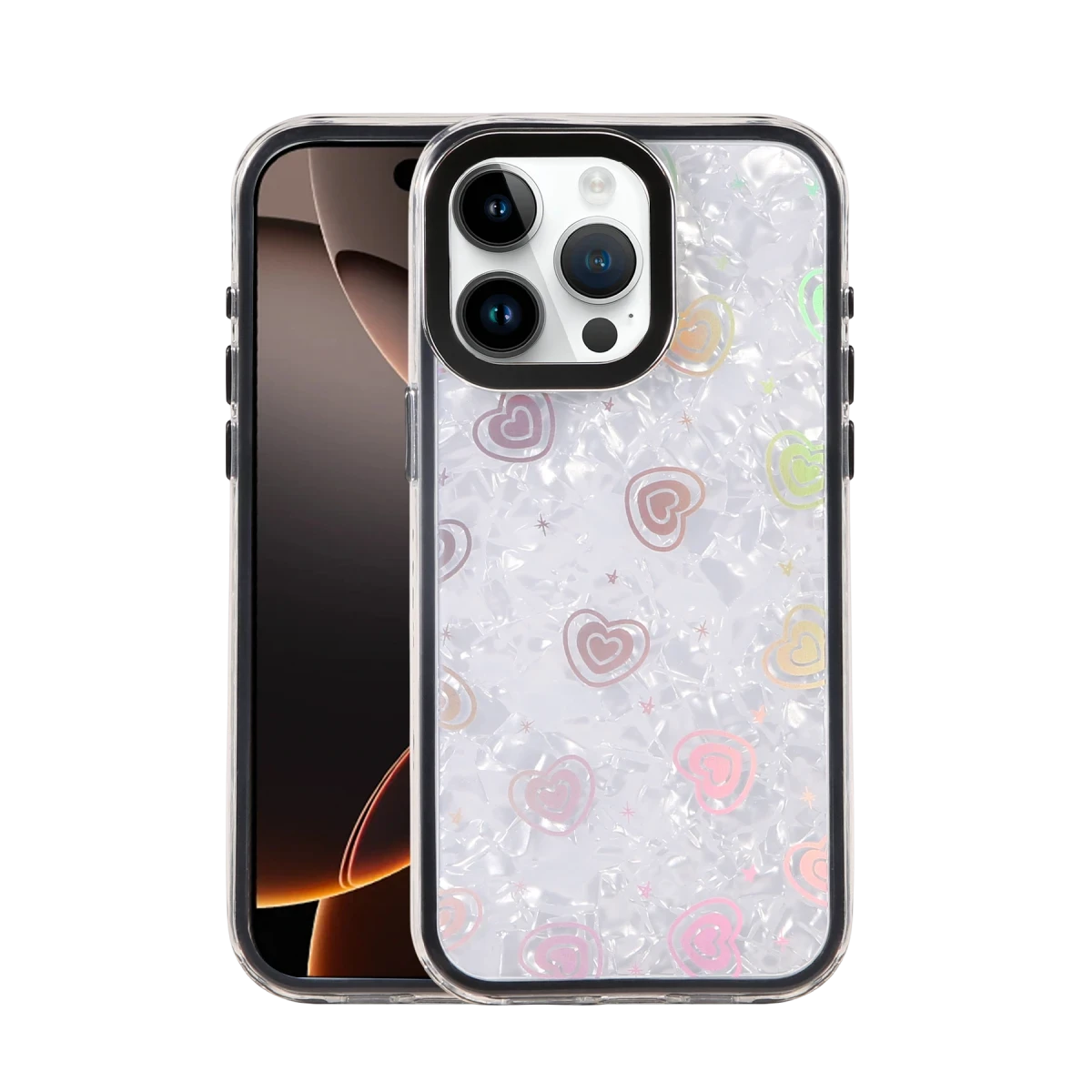 Apple iPhone 14 Pro Max Lumi Desenli Kapak - Siyah
