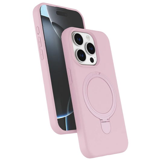 Apple iPhone 14 Pro Max Regal Magsafe Standlı Kapak - Açık Pembe