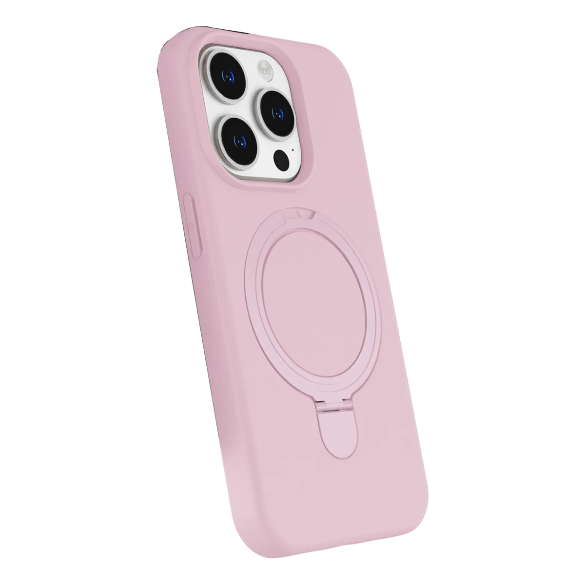Apple iPhone 14 Pro Max Regal Magsafe Standlı Kapak - Açık Pembe