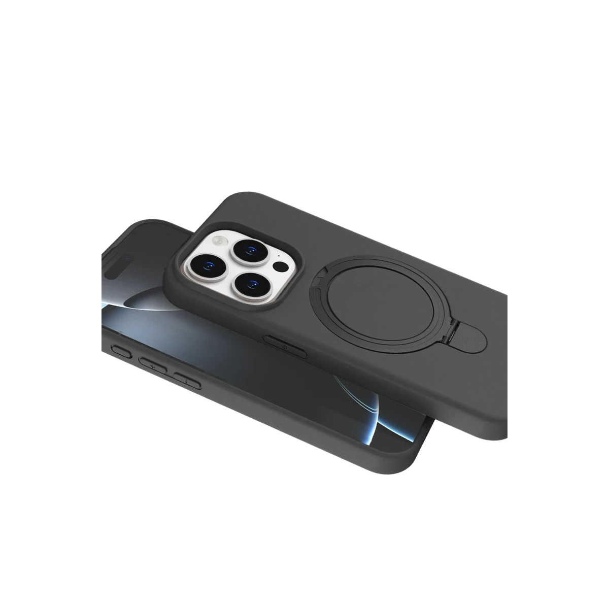 Apple iPhone 14 Pro Max Regal Magsafe Standlı Kapak - Titan Gri