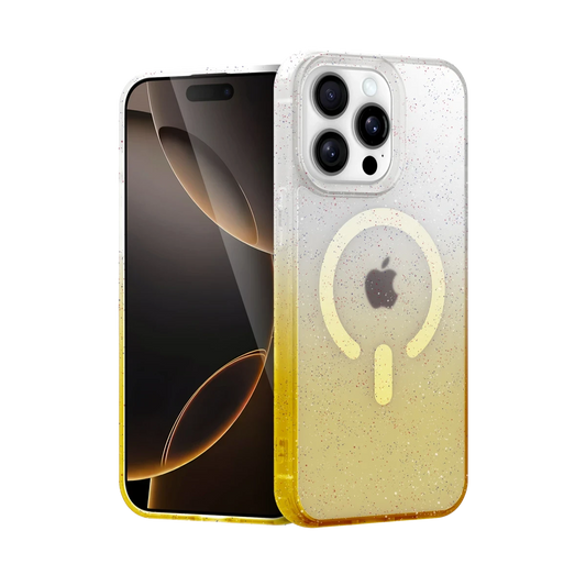 Apple iPhone 14 Pro Pummel Shiny Magsafe Kapak - Gold