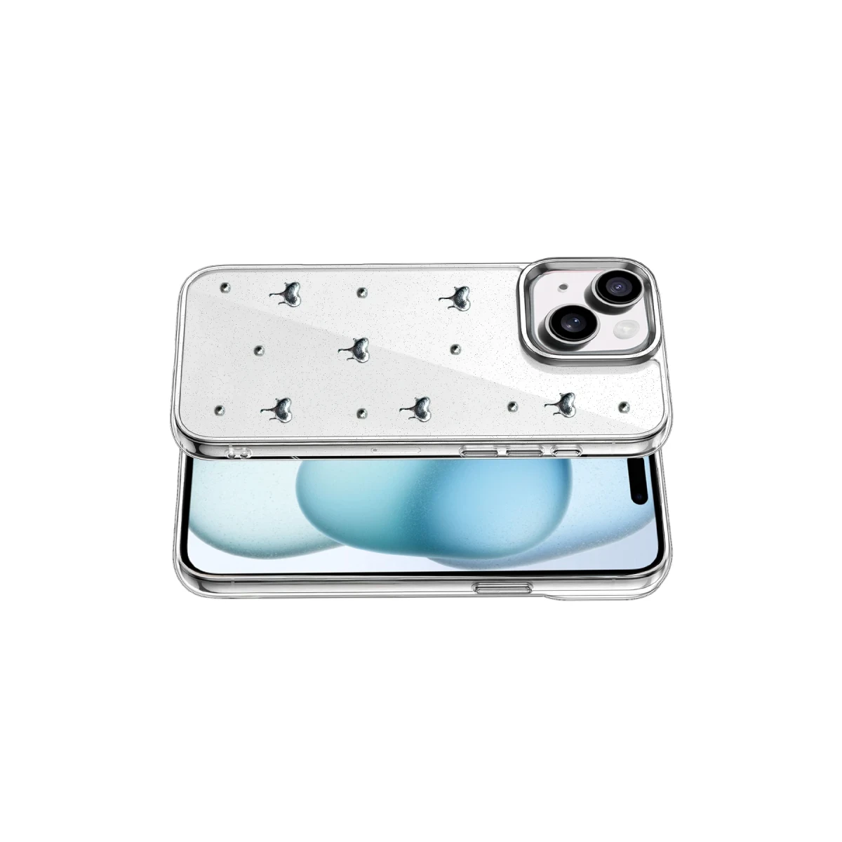 Apple iPhone 15 Fiyonk Desenli Kapak - Desen 1
