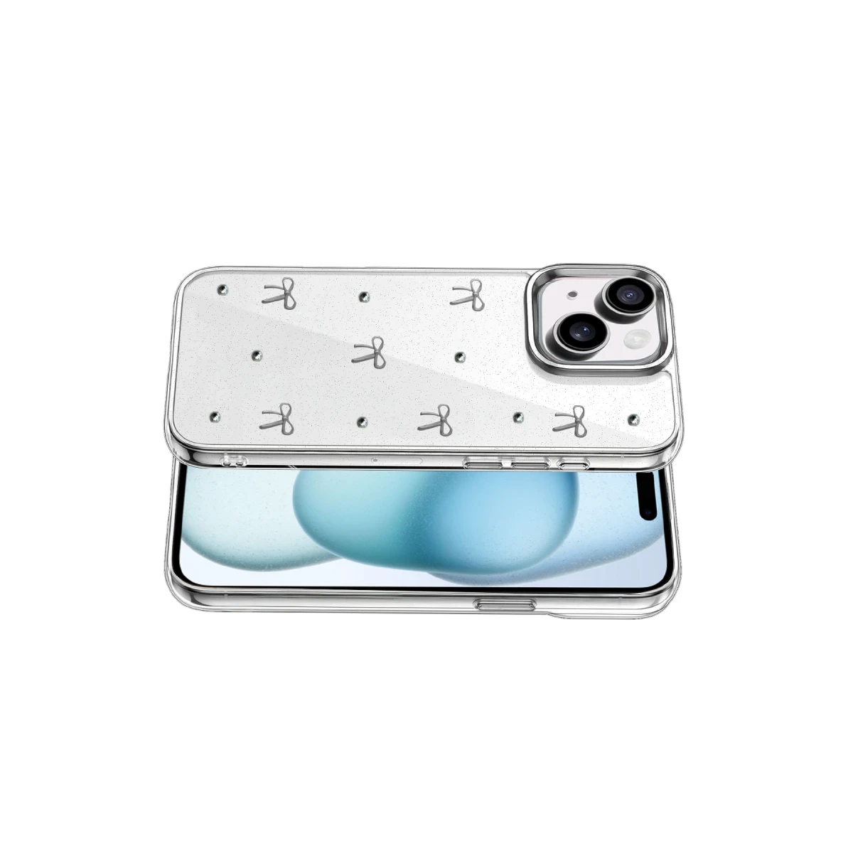 Apple iPhone 15 Fiyonk Desenli Kapak - Desen 5
