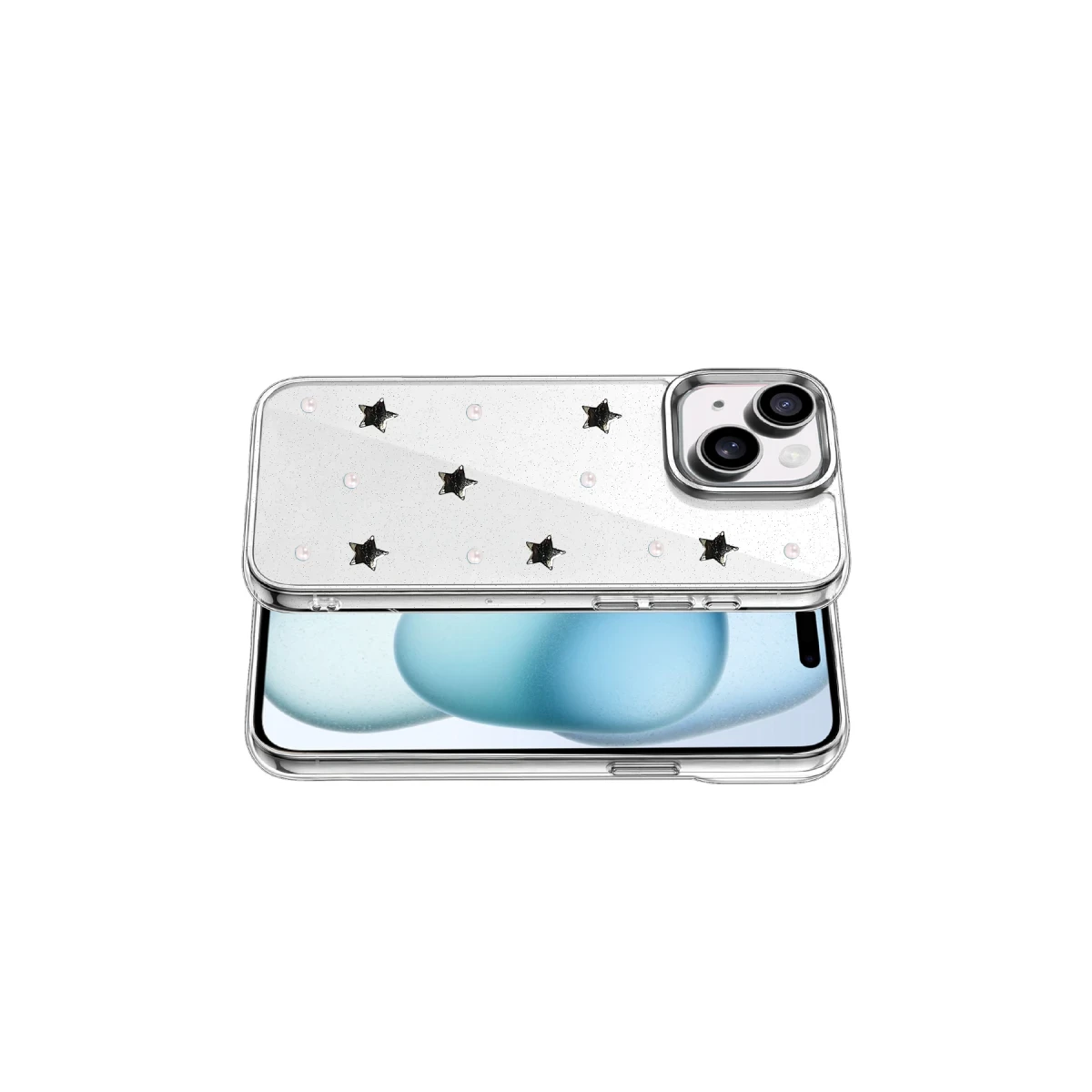 Apple iPhone 15 Fiyonk Desenli Kapak - Desen 7