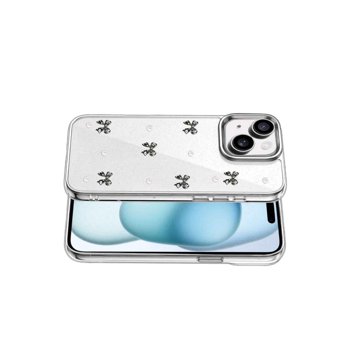 Apple iPhone 15 Fiyonk Desenli Kapak - Desen 8