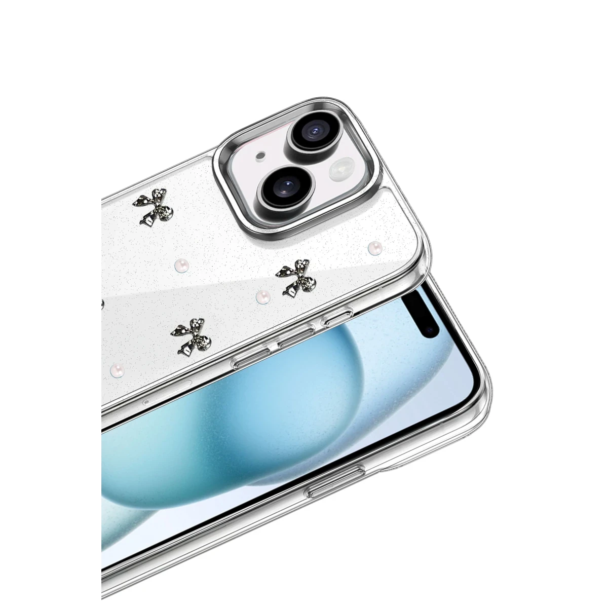Apple iPhone 15 Fiyonk Desenli Kapak - Desen 8