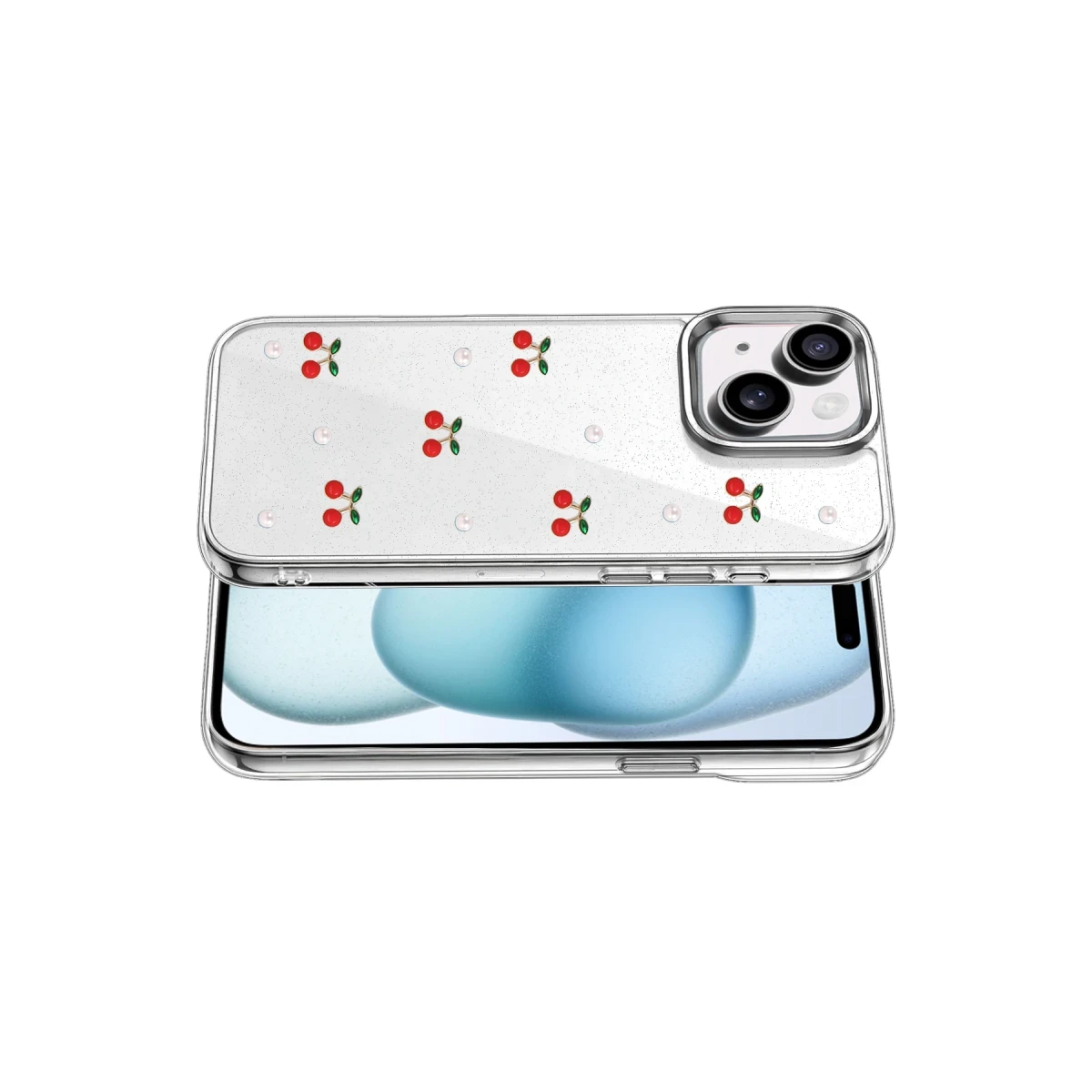 Apple iPhone 15 Fiyonk Desenli Kapak - Desen 9