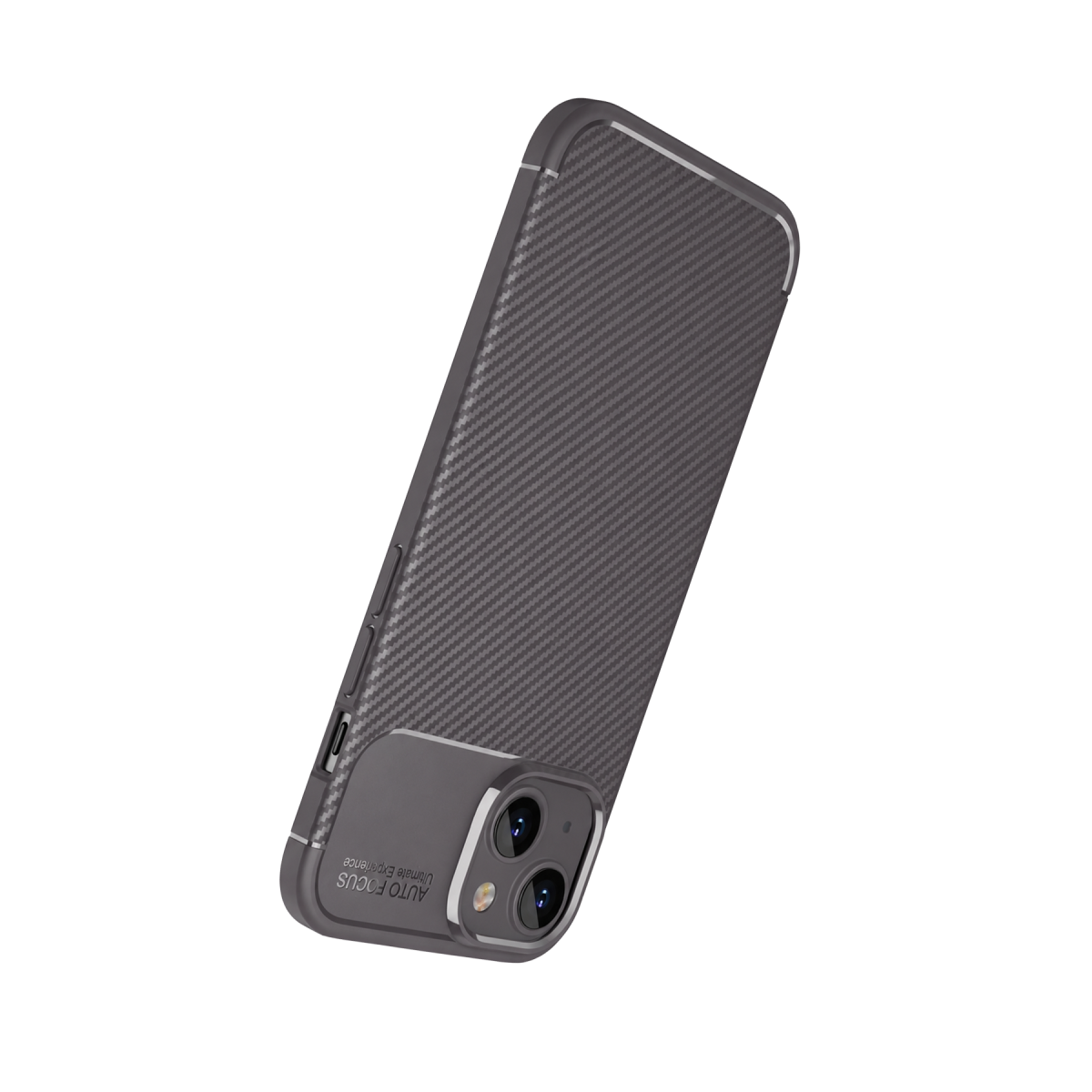 Apple iPhone 15 Kılıf Auto Focus Karbon Kapak - Gri