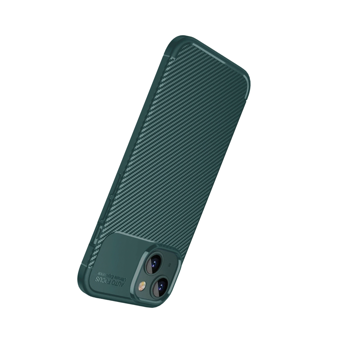 Apple iPhone 15 Kılıf Auto Focus Karbon Kapak - Yeşil