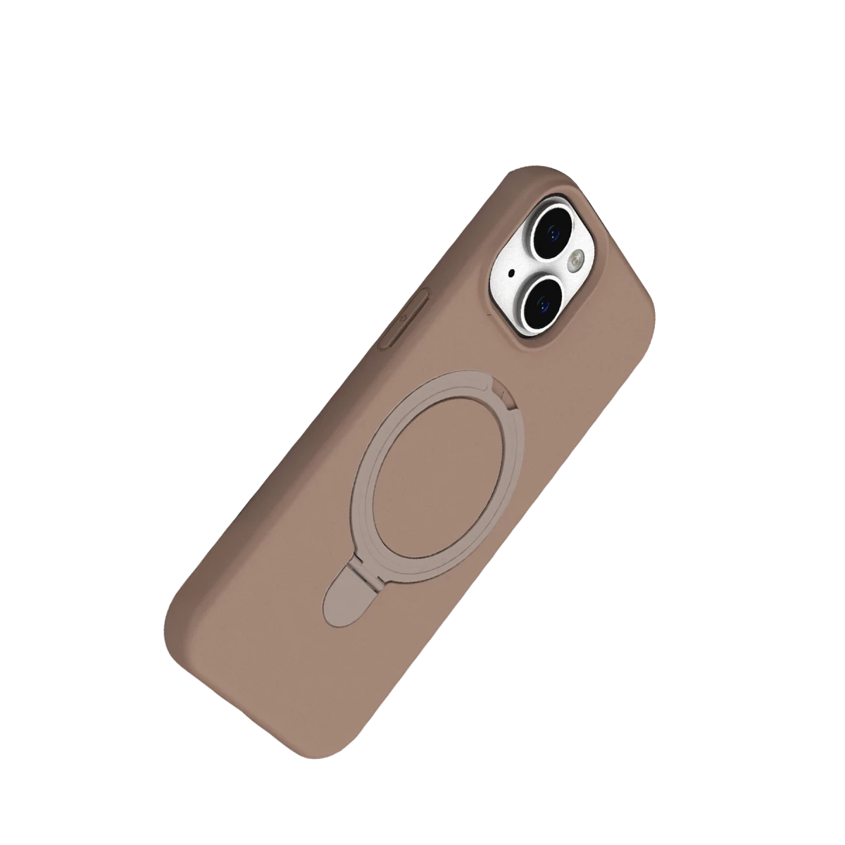 Apple iPhone 15 Plus Regal Magsafe Standlı Kapak - Çöl Titanyum