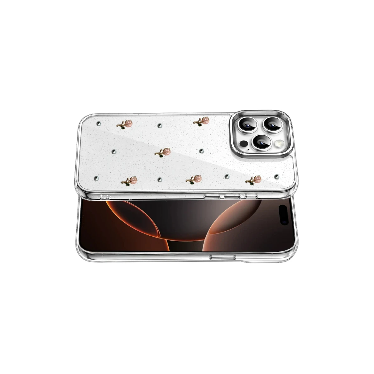 Apple iPhone 15 Pro Fiyonk Desenli Kapak - Desen 6
