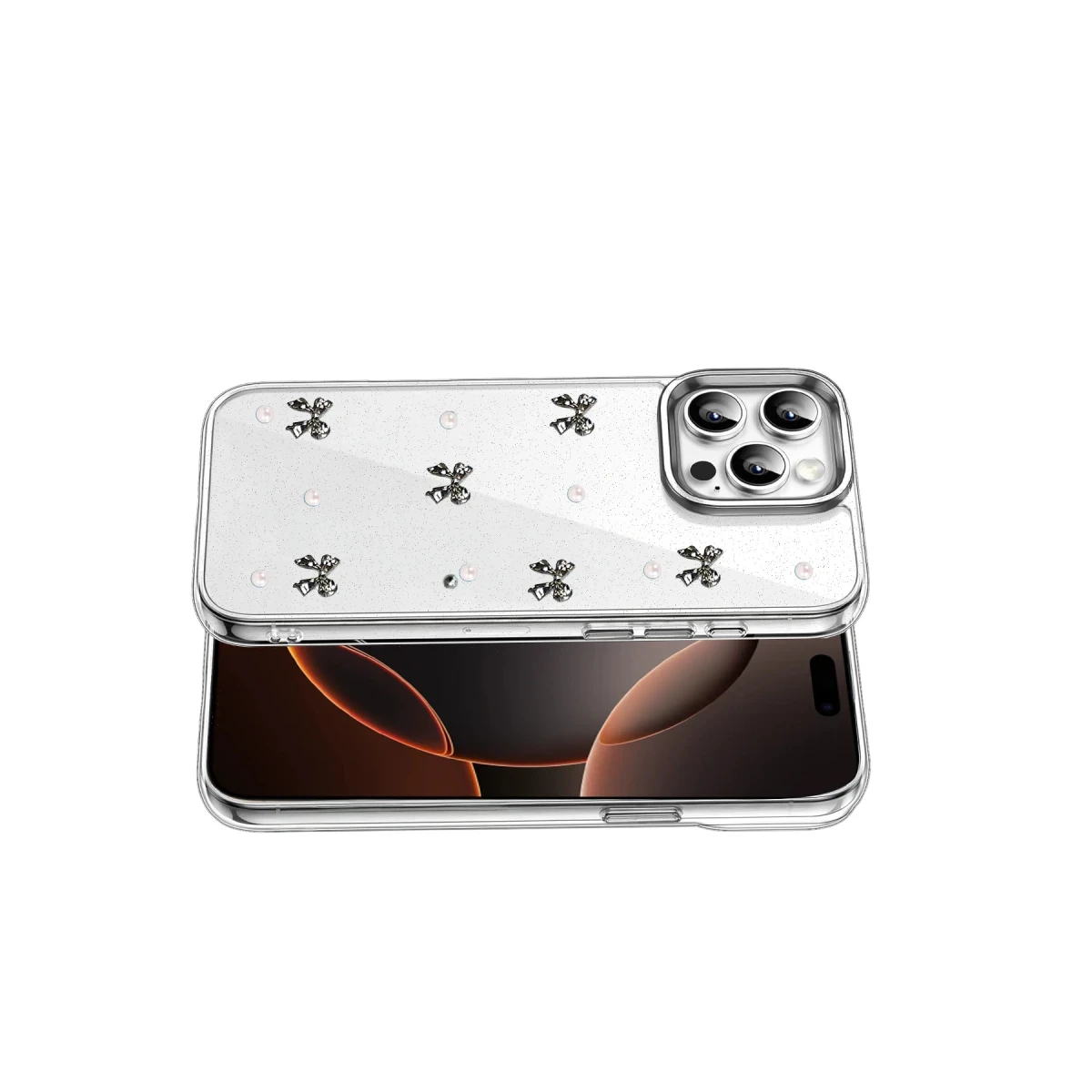 Apple iPhone 15 Pro Fiyonk Desenli Kapak - Desen 8