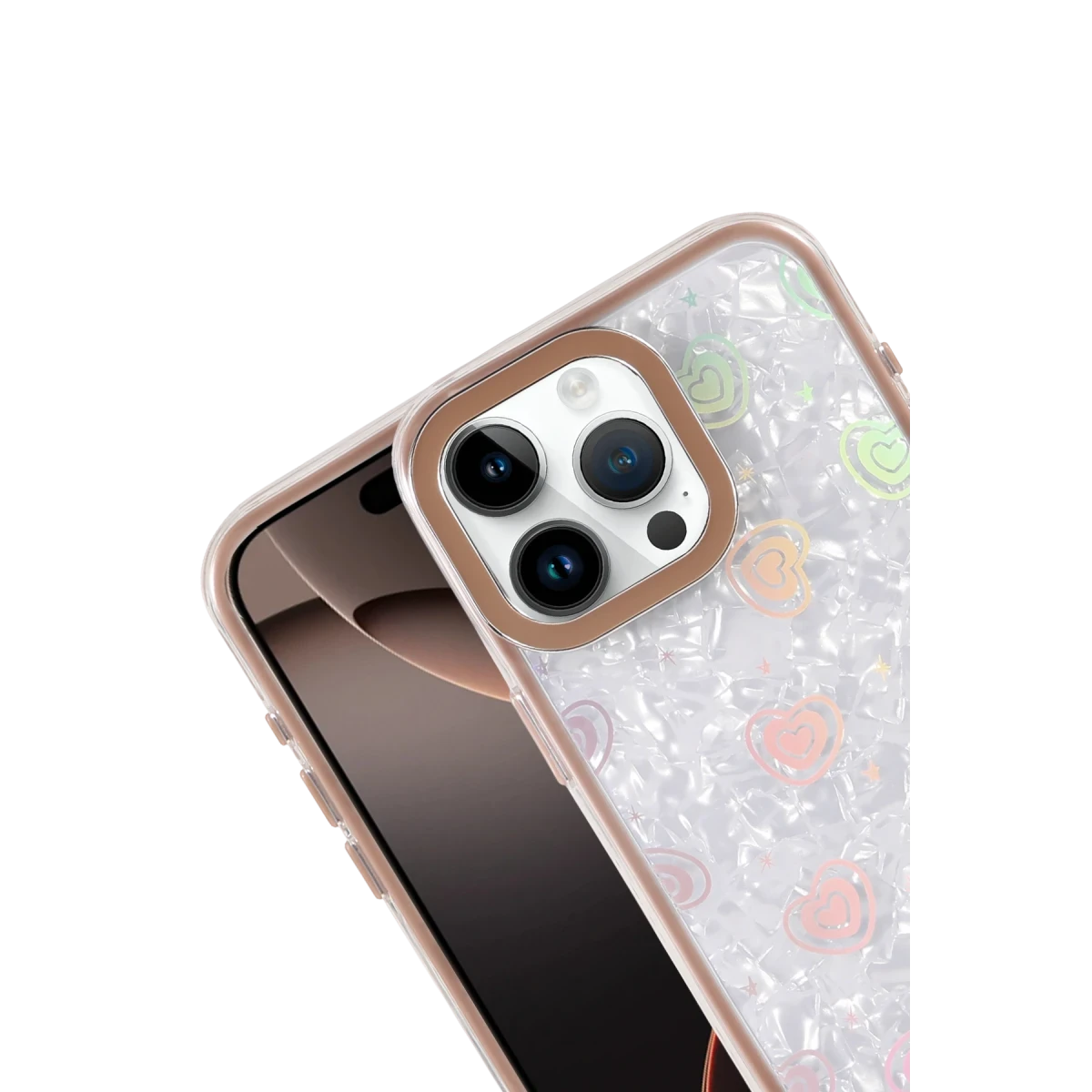 Apple iPhone 15 Pro Lumi Desenli Kapak - Çöl Titanyum