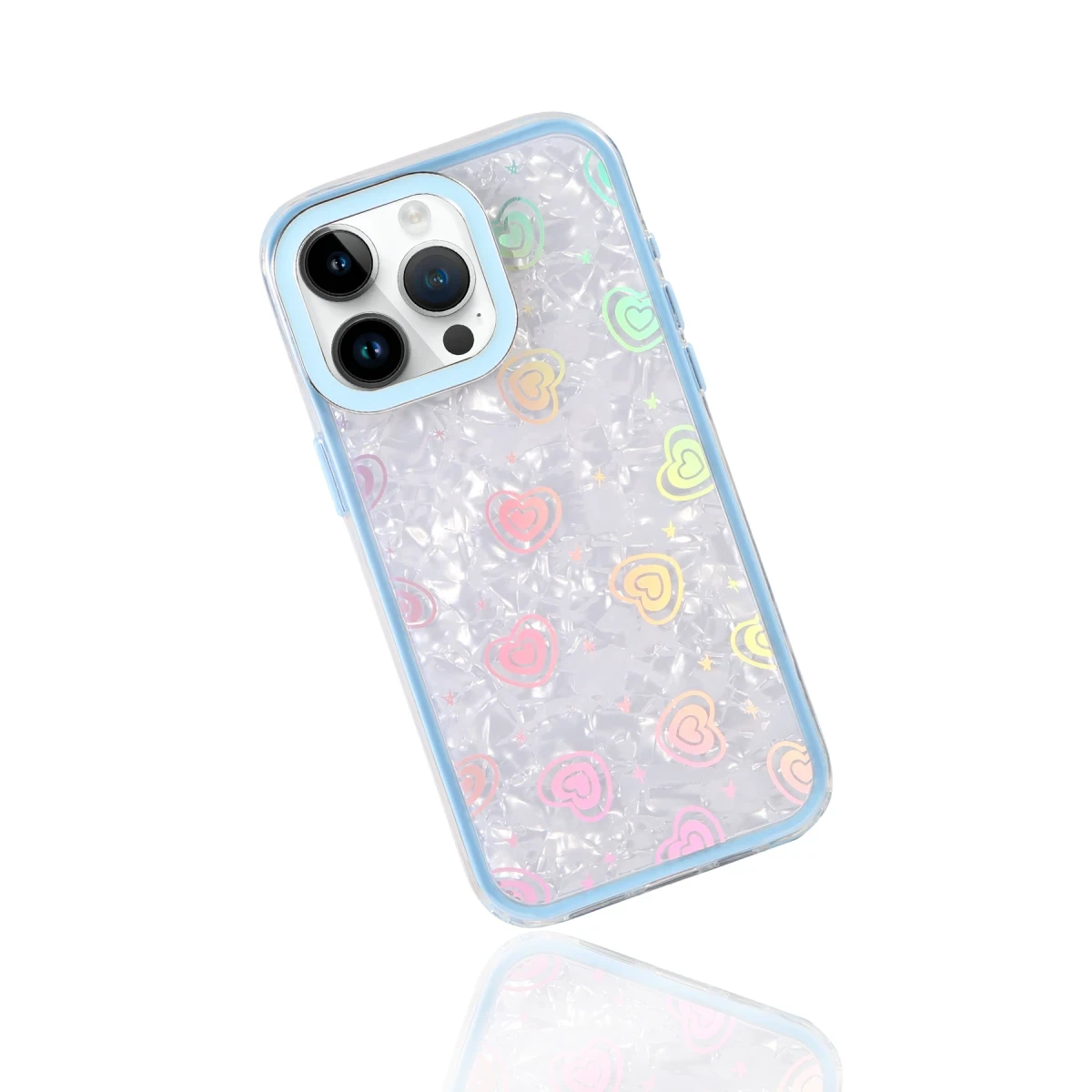 Apple iPhone 15 Pro Lumi Desenli Kapak - Mavi