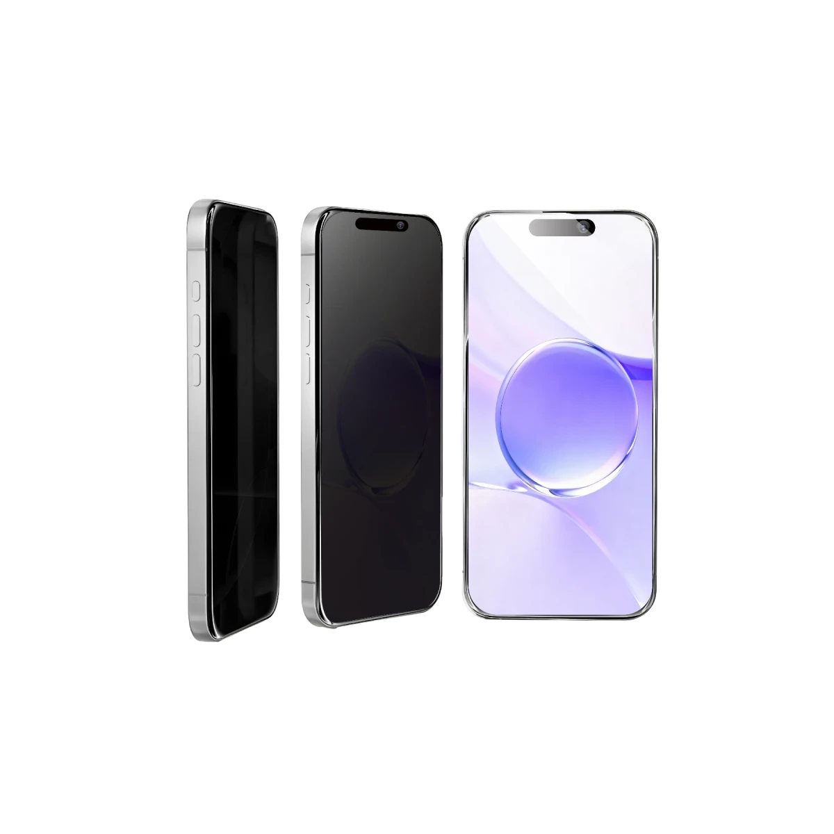 Apple iPhone 15 Pro Max Bilvis 5in1 5D Magic Hayalet Cam Ekran Koruyucu - Siyah
