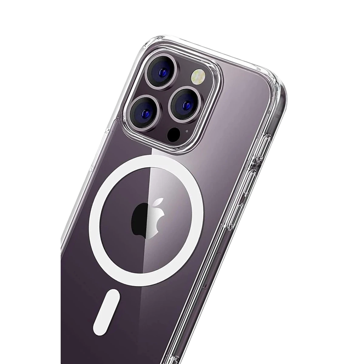 Apple iPhone 15 Pro Max Combo Sert Şeffaf Magsafe Kapak - Şeffaf