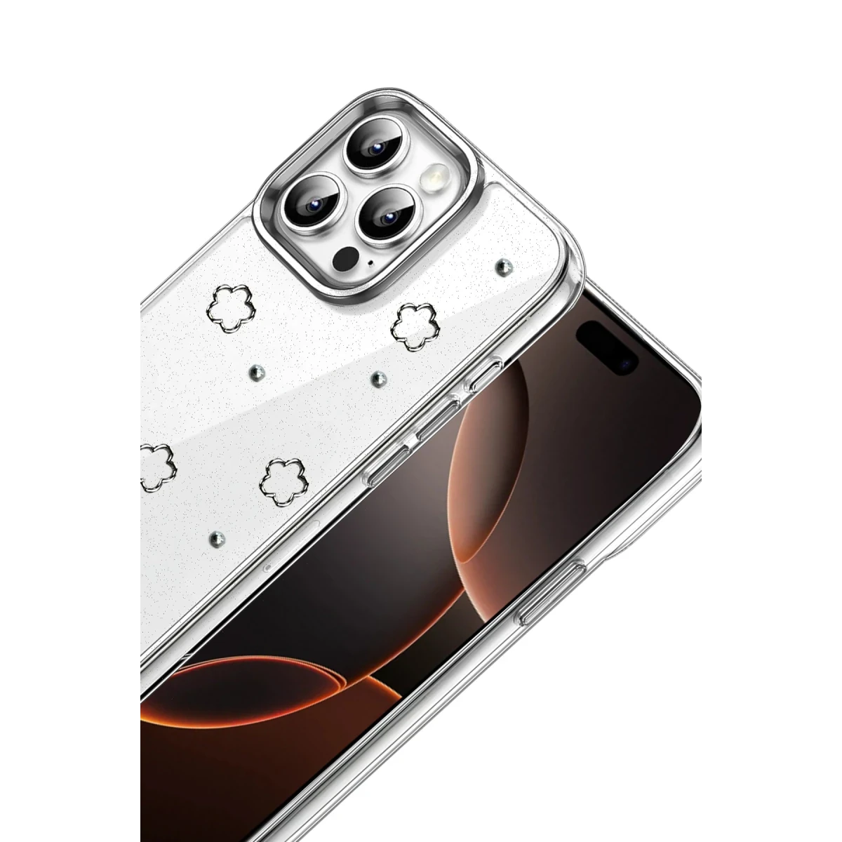 Apple iPhone 15 Pro Max Fiyonk Desenli Kapak - Desen 2