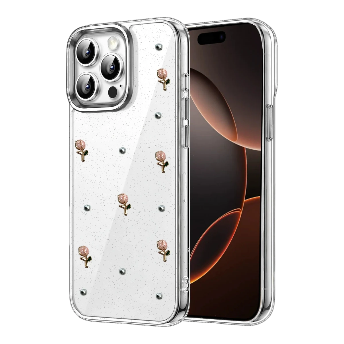 Apple iPhone 15 Pro Max Fiyonk Desenli Kapak - Desen 6