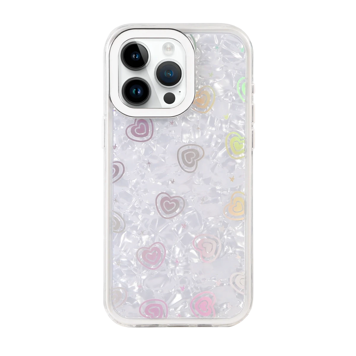 Apple iPhone 15 Pro Max Lumi Desenli Kapak - Beyaz
