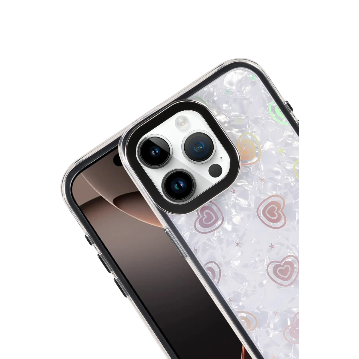 Apple iPhone 15 Pro Max Lumi Desenli Kapak - Siyah