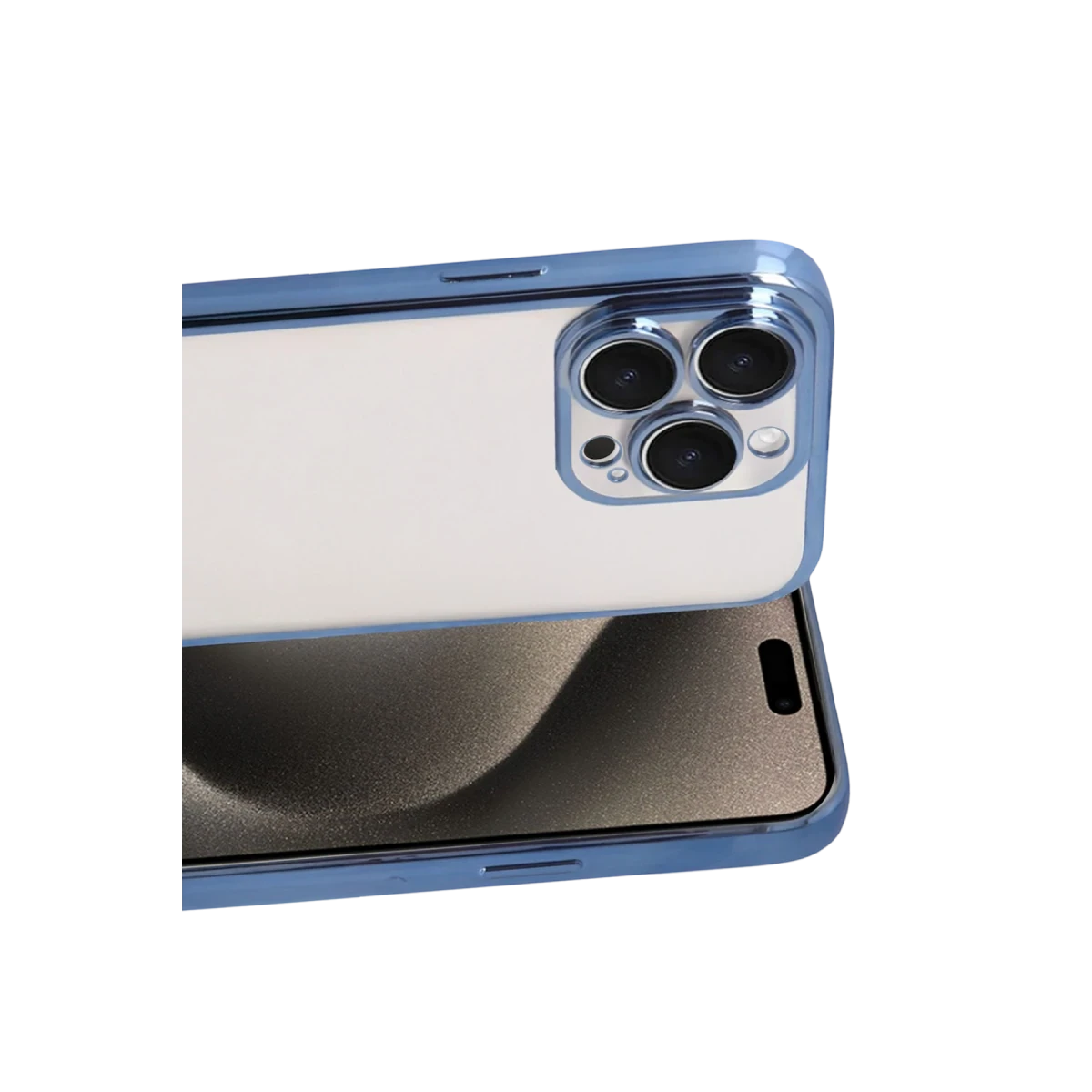 Apple iPhone 15 Pro Max Razer Lensli Silikon - Açık Mavi
