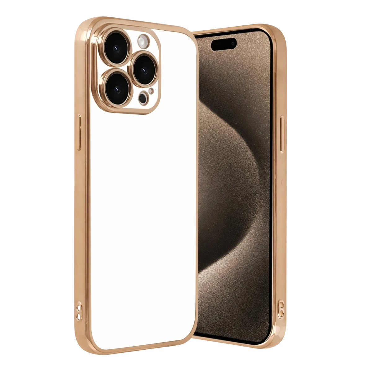 Apple iPhone 15 Pro Max Razer Lensli Silikon - Gold