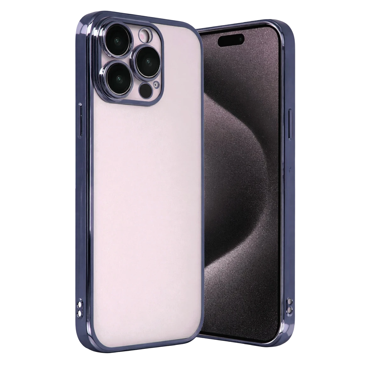 Apple iPhone 15 Pro Max Razer Lensli Silikon - Lacivert