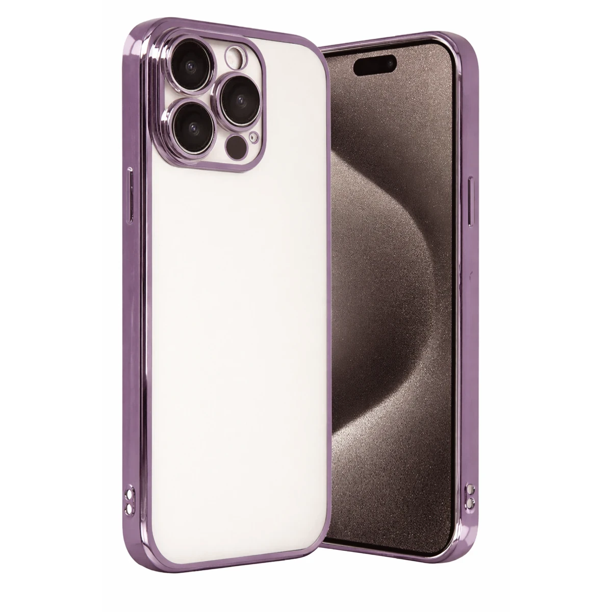 Apple iPhone 15 Pro Max Razer Lensli Silikon - Mor
