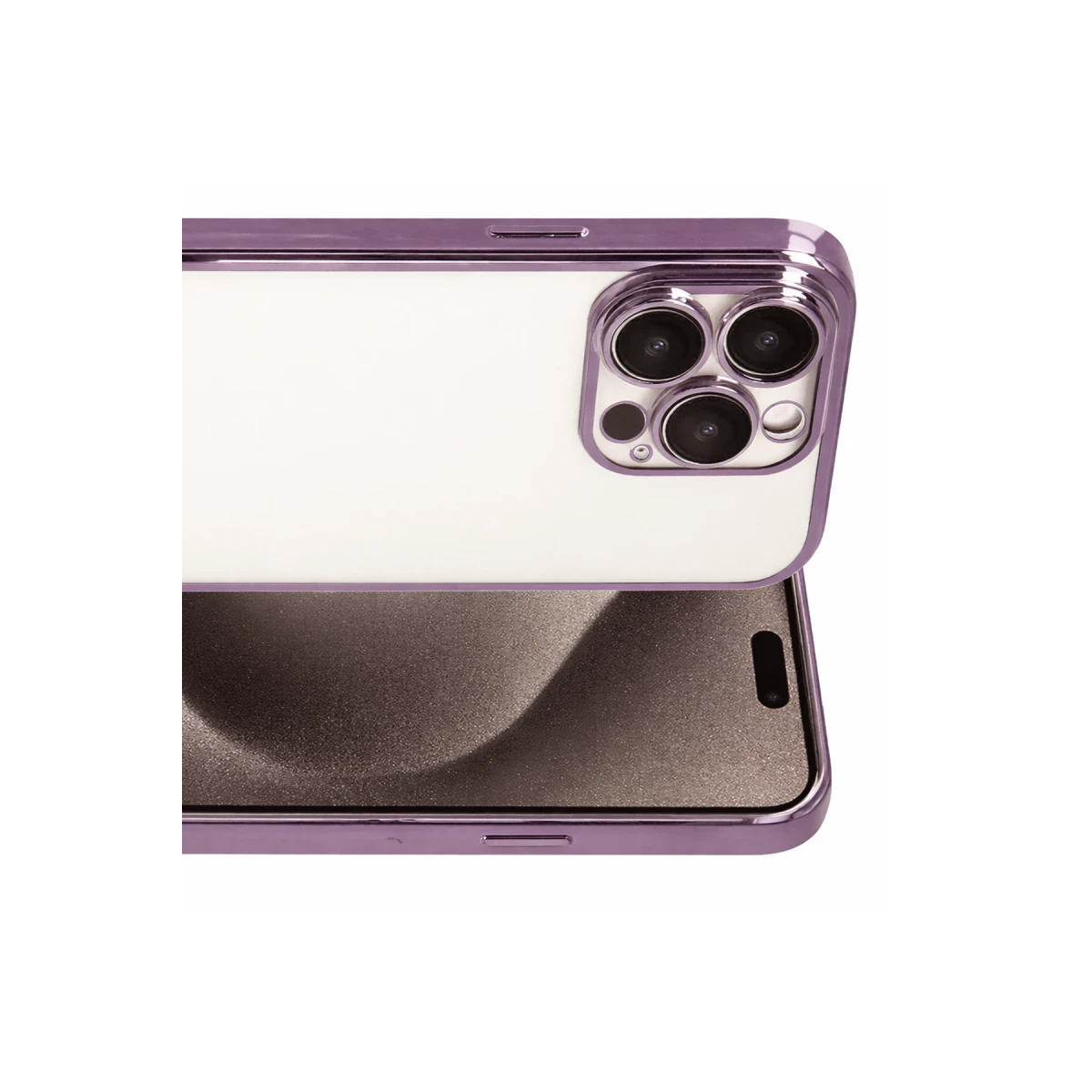 Apple iPhone 15 Pro Max Razer Lensli Silikon - Mor