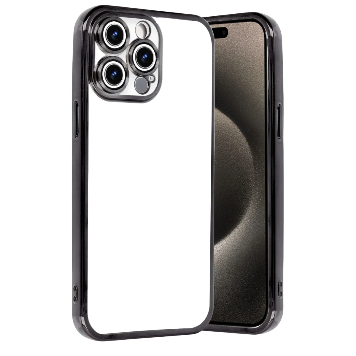 Apple iPhone 15 Pro Max Razer Lensli Silikon - Siyah