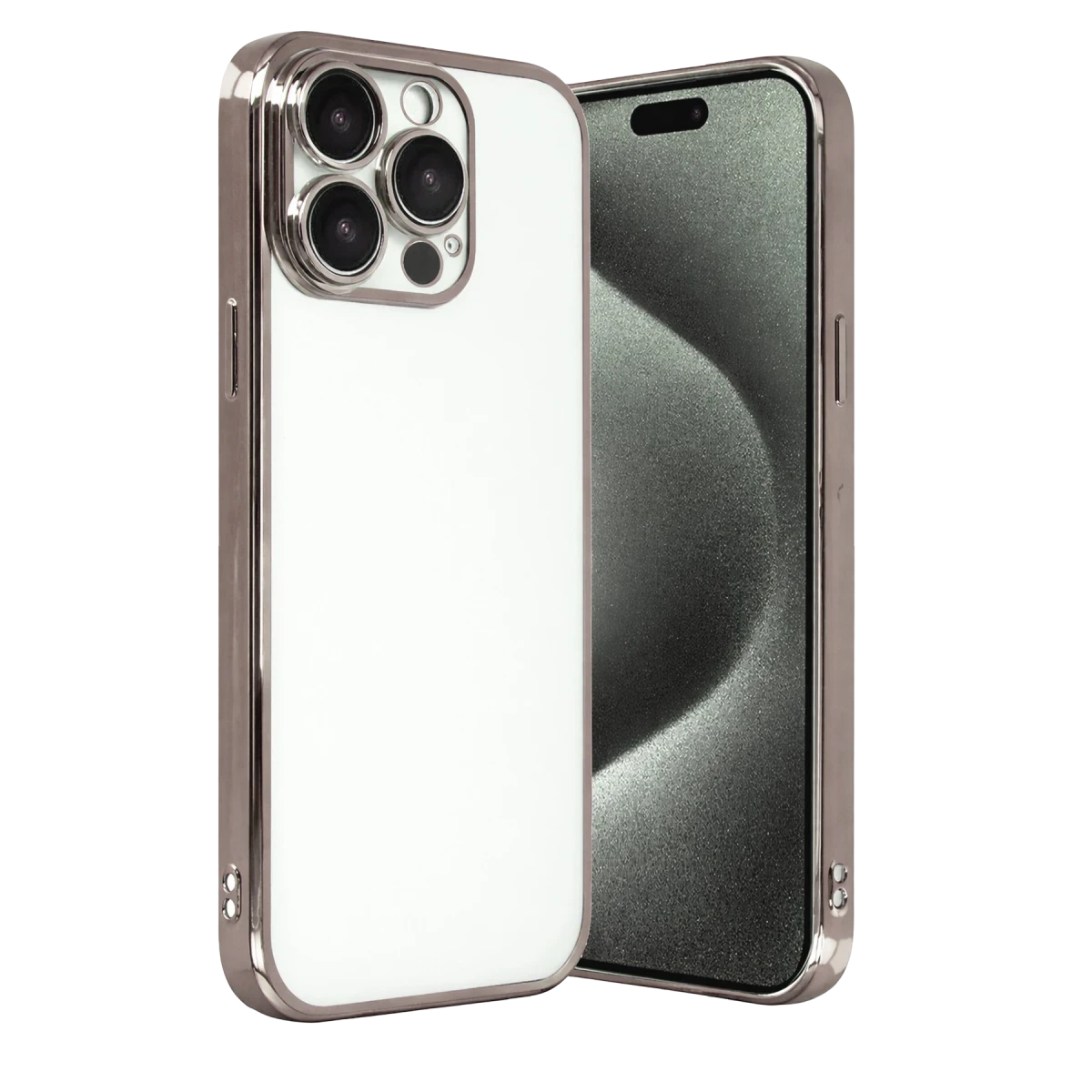 Apple iPhone 15 Pro Max Razer Lensli Silikon - Titan Gri
