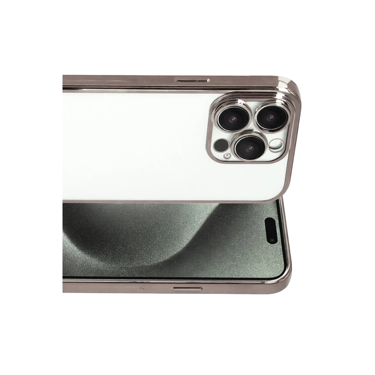 Apple iPhone 15 Pro Max Razer Lensli Silikon - Titan Gri