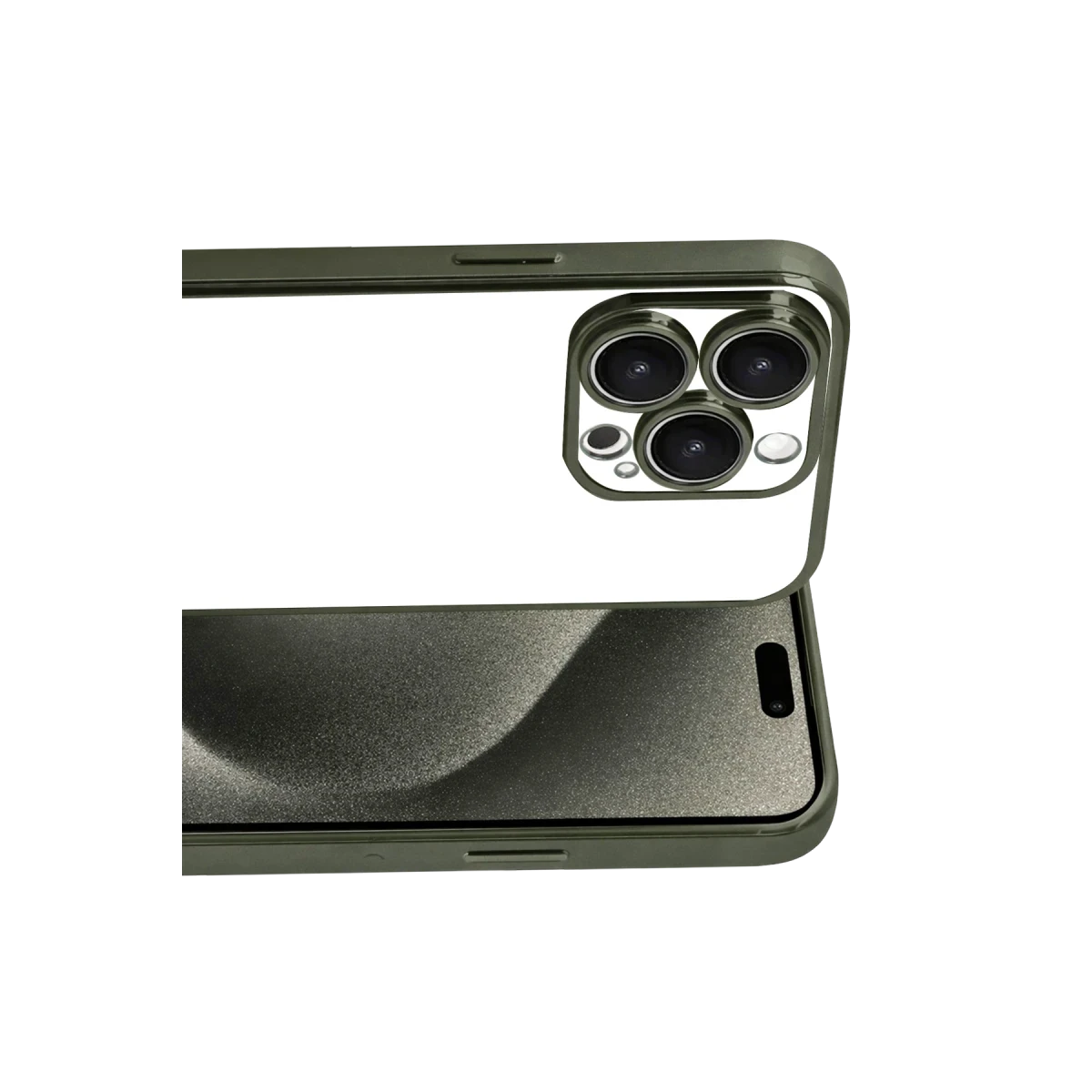 Apple iPhone 15 Pro Max Razer Lensli Silikon - Yeşil